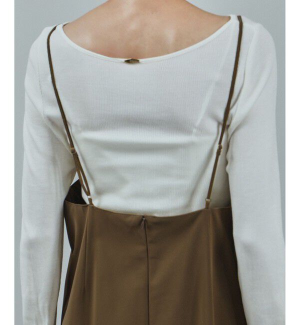 SALON adam et rope'「パールレザーライクキャミワンピース」|ワンピース|