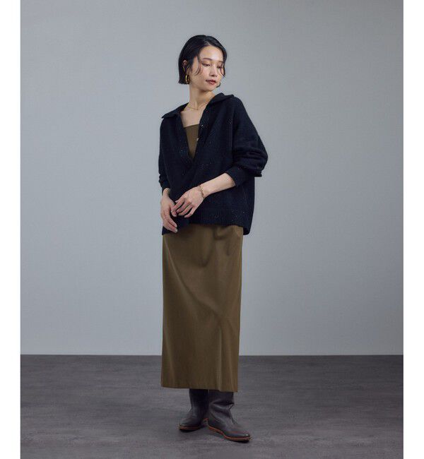 SALON adam et rope'「パールレザーライクキャミワンピース」|ワンピース|