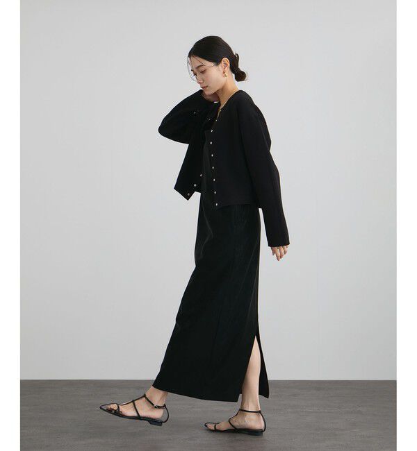 SALON adam et rope'「パールレザーライクキャミワンピース」|ワンピース|