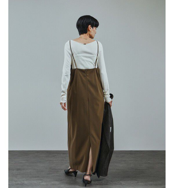 SALON adam et rope'「パールレザーライクキャミワンピース」|ワンピース|