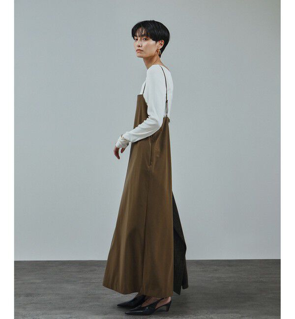 SALON adam et rope'「パールレザーライクキャミワンピース」|ワンピース|