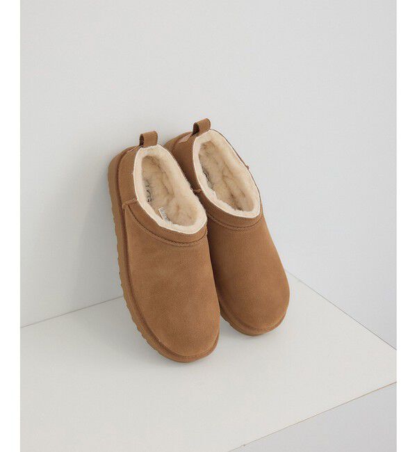 SALON adam et rope'「【UGG(アグ)】W CLASSIC MICRO / クラシックマイクロ」|ロングブーツ|キャメル系(26)