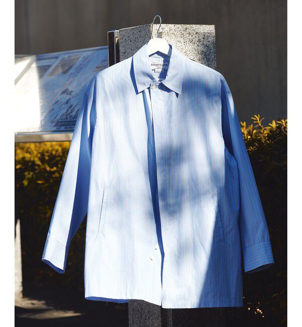 SALON adam et rope'「【Americana（アメリカーナ） for SALON】ダブルジップストライプシャツジャケット」|その他|