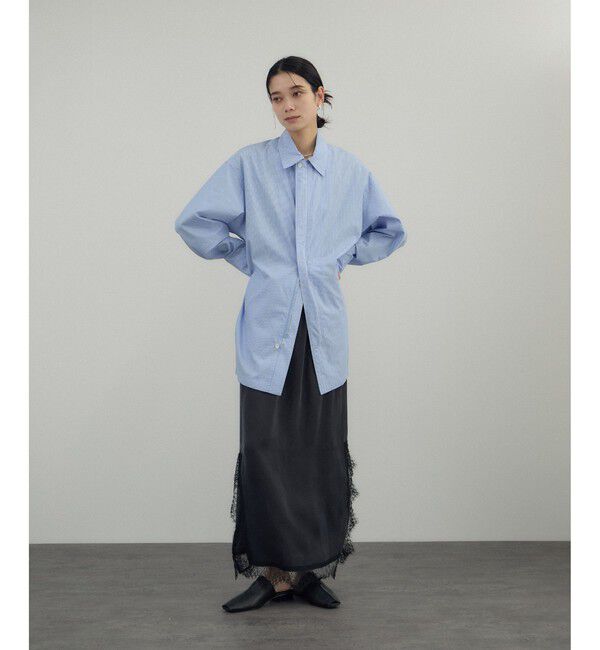 SALON adam et rope'「【Americana（アメリカーナ） for SALON】ダブルジップストライプシャツジャケット」|その他|