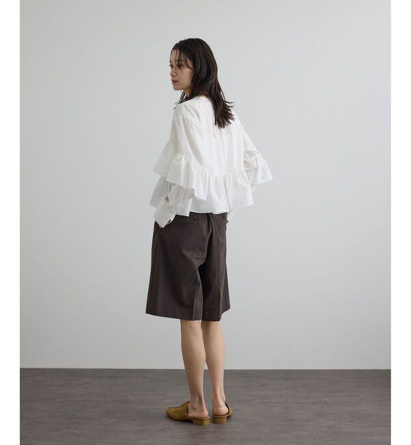 SALON adam et rope'「【WEB限定】フリルギャザーブラウス」|シャツ・ブラウス|