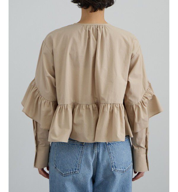 SALON adam et rope'「【WEB限定】フリルギャザーブラウス」|シャツ・ブラウス|