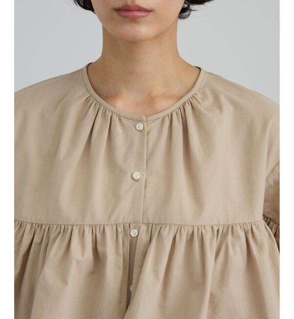 SALON adam et rope'「【WEB限定】フリルギャザーブラウス」|シャツ・ブラウス|