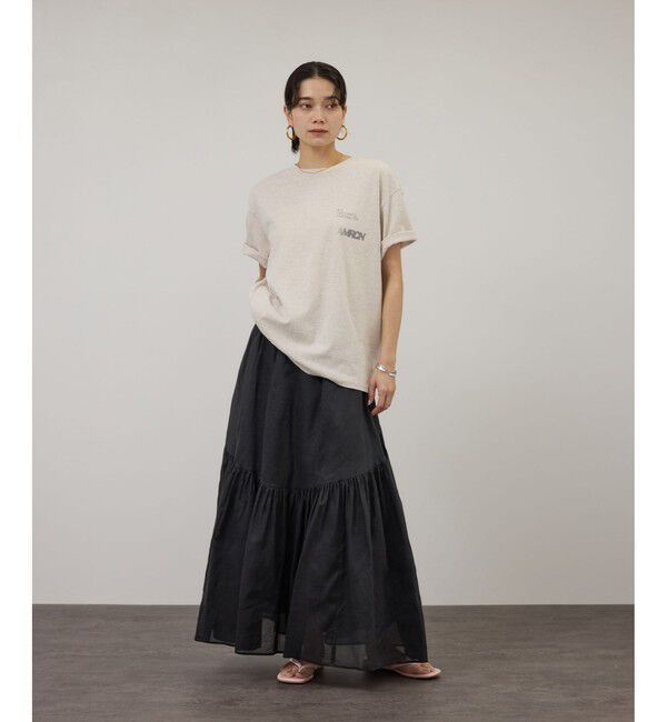 SALON adam et rope'「【WEB限定】コットンオーガンジーギャザースカート」|スカート|