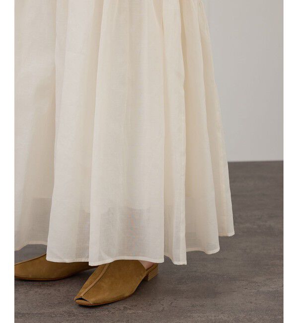 SALON adam et rope'「【WEB限定】コットンオーガンジーギャザースカート」|スカート|