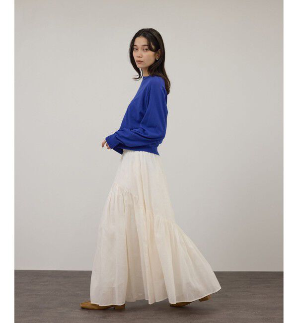 SALON adam et rope'「【WEB限定】コットンオーガンジーギャザースカート」|スカート|