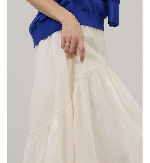SALON adam et rope'「【WEB限定】コットンオーガンジーギャザースカート」|スカート|