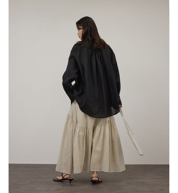 SALON adam et rope'「【WEB限定】コットンオーガンジーギャザースカート」|スカート|