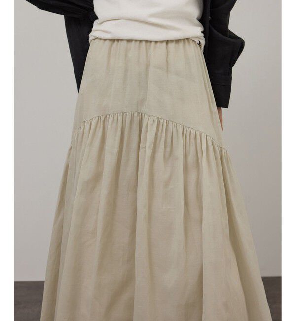 SALON adam et rope'「【WEB限定】コットンオーガンジーギャザースカート」|スカート|
