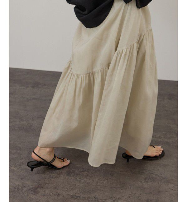 SALON adam et rope'「【WEB限定】コットンオーガンジーギャザースカート」|スカート|