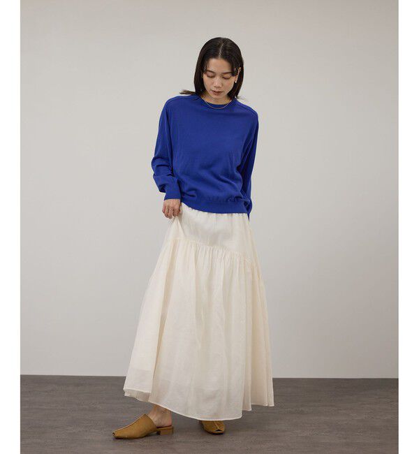 SALON adam et rope'「【WEB限定】コットンオーガンジーギャザースカート」|スカート|