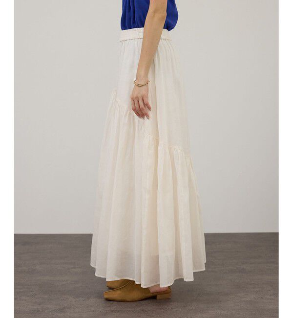 SALON adam et rope'「【WEB限定】コットンオーガンジーギャザースカート」|スカート|