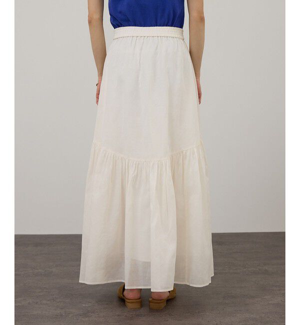 SALON adam et rope'「【WEB限定】コットンオーガンジーギャザースカート」|スカート|