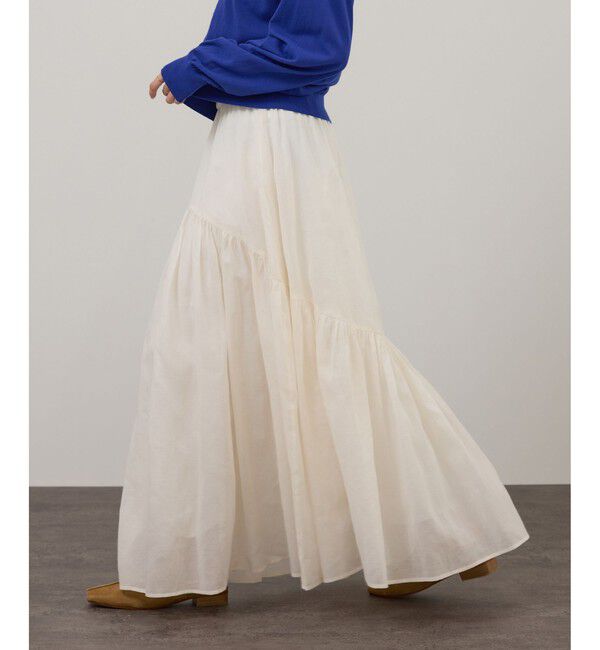 SALON adam et rope'「【WEB限定】コットンオーガンジーギャザースカート」|スカート|