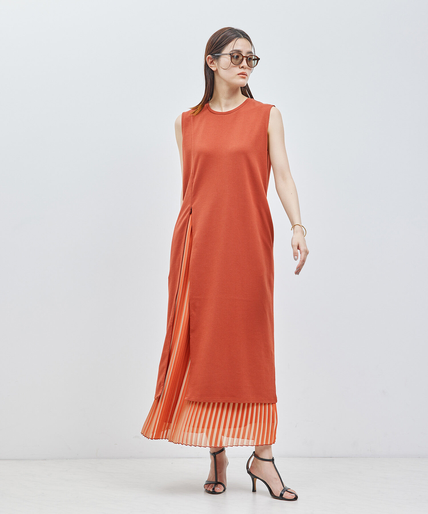 ROPE「プリーツスカート（バイカラー/無地）【メディア掲載】」|スカート|