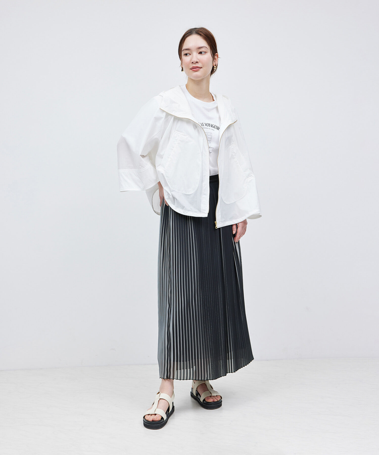 ROPE「プリーツスカート（バイカラー/無地）【メディア掲載】」|スカート|