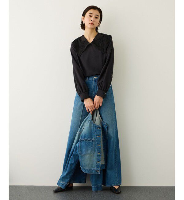 ROPE「レースカラープルオーバーブラウス」|シャツ・ブラウス|