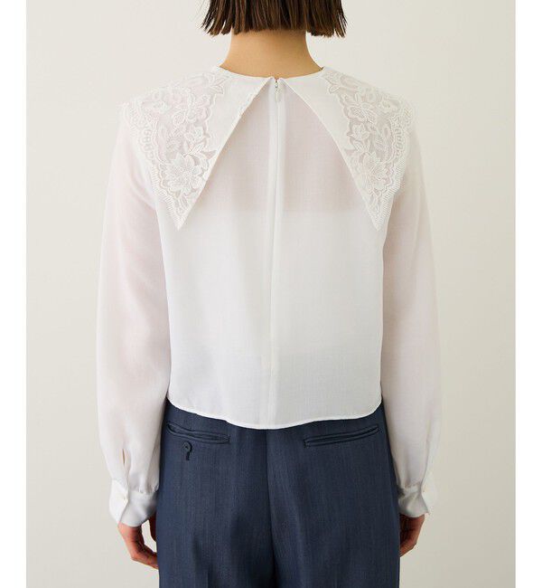 ROPE「レースカラープルオーバーブラウス」|シャツ・ブラウス|