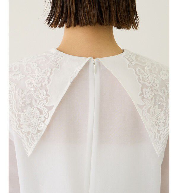 ROPE「レースカラープルオーバーブラウス」|シャツ・ブラウス|