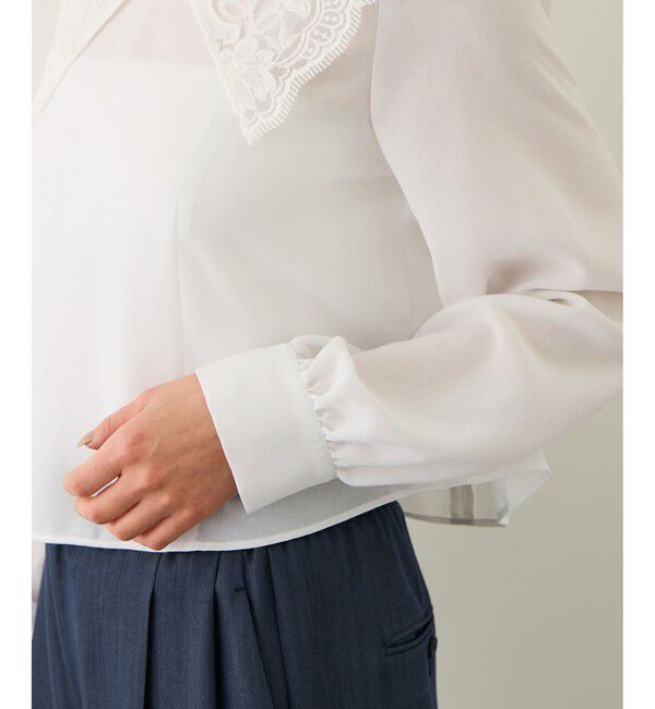 ROPE「レースカラープルオーバーブラウス」|シャツ・ブラウス|