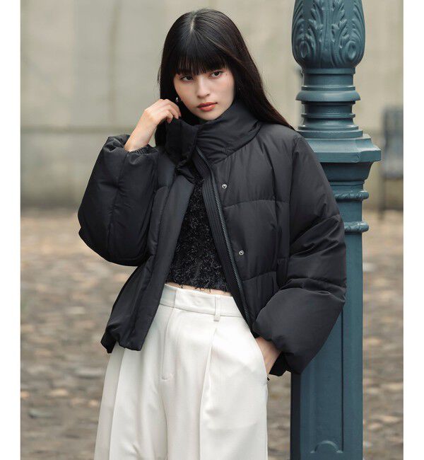 アウター総選挙3位】フード取り外し可能軽量ダウンブルゾン/2WAY・撥水