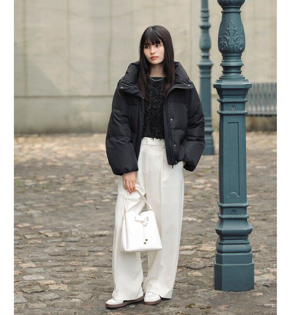 アウター総選挙3位】フード取り外し可能軽量ダウンブルゾン/2WAY・撥水