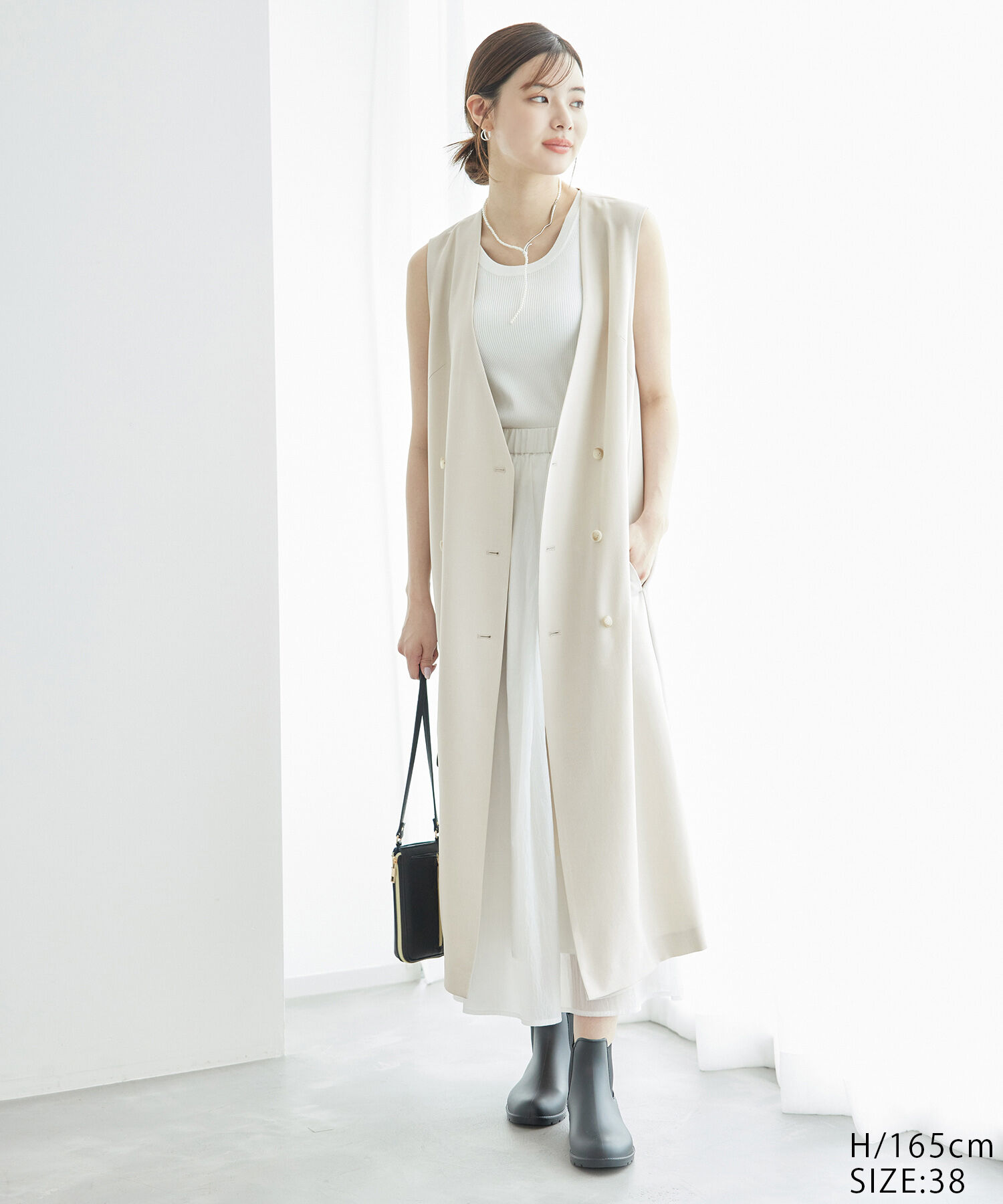 Rope&rsquo;Picnic「ジレジャンパースカート/UVカット・接触冷感・リンクコーデ」|ジャンパースカート|