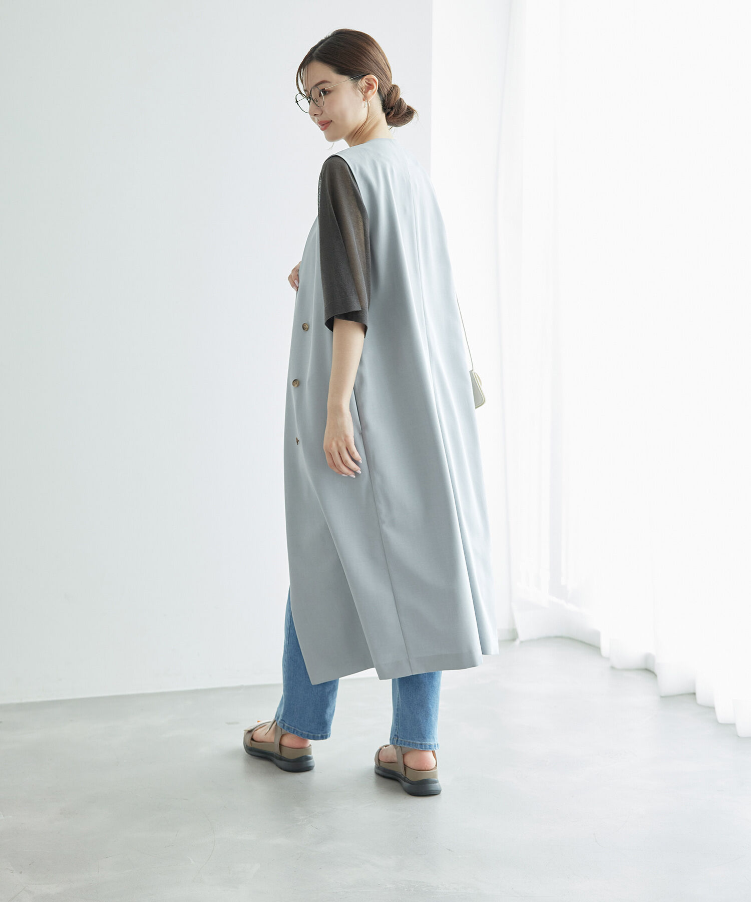 Rope&rsquo;Picnic「ジレジャンパースカート/UVカット・接触冷感・リンクコーデ」|ジャンパースカート|