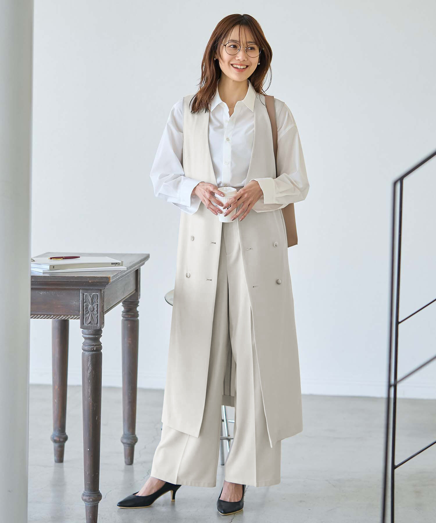 Rope&rsquo;Picnic「ジレジャンパースカート/UVカット・接触冷感・リンクコーデ」|ジャンパースカート|