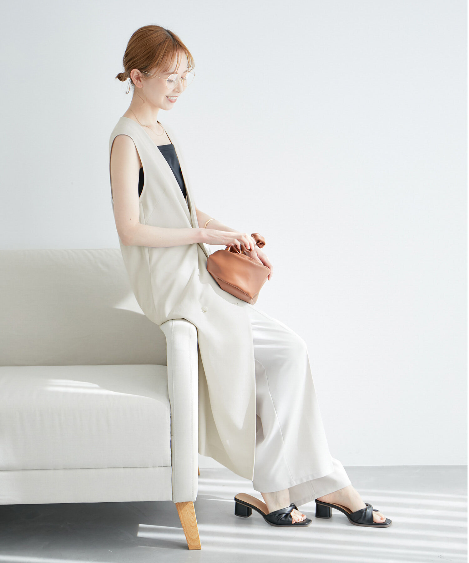 Rope&rsquo;Picnic「ジレジャンパースカート/UVカット・接触冷感・リンクコーデ」|ジャンパースカート|