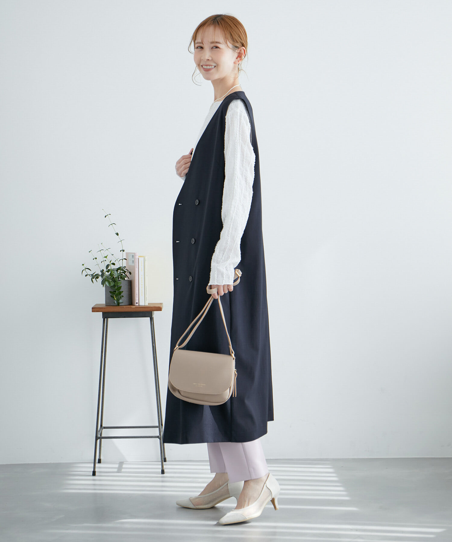 Rope&rsquo;Picnic「ジレジャンパースカート/UVカット・接触冷感・リンクコーデ」|ジャンパースカート|