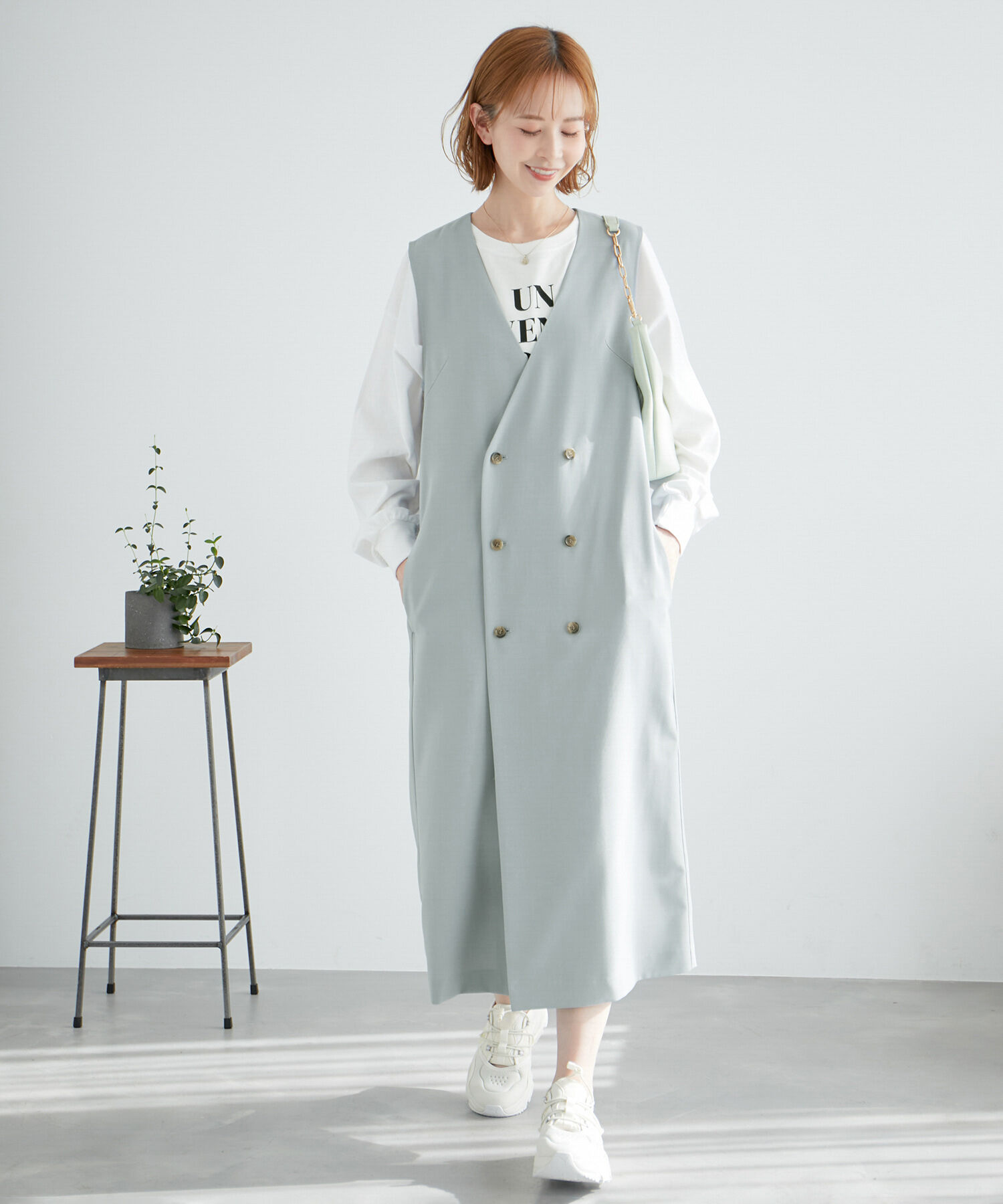 Rope&rsquo;Picnic「ジレジャンパースカート/UVカット・接触冷感・リンクコーデ」|ジャンパースカート|