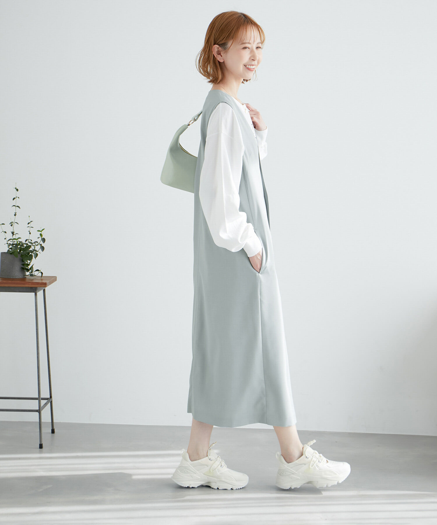 Rope&rsquo;Picnic「ジレジャンパースカート/UVカット・接触冷感・リンクコーデ」|ジャンパースカート|