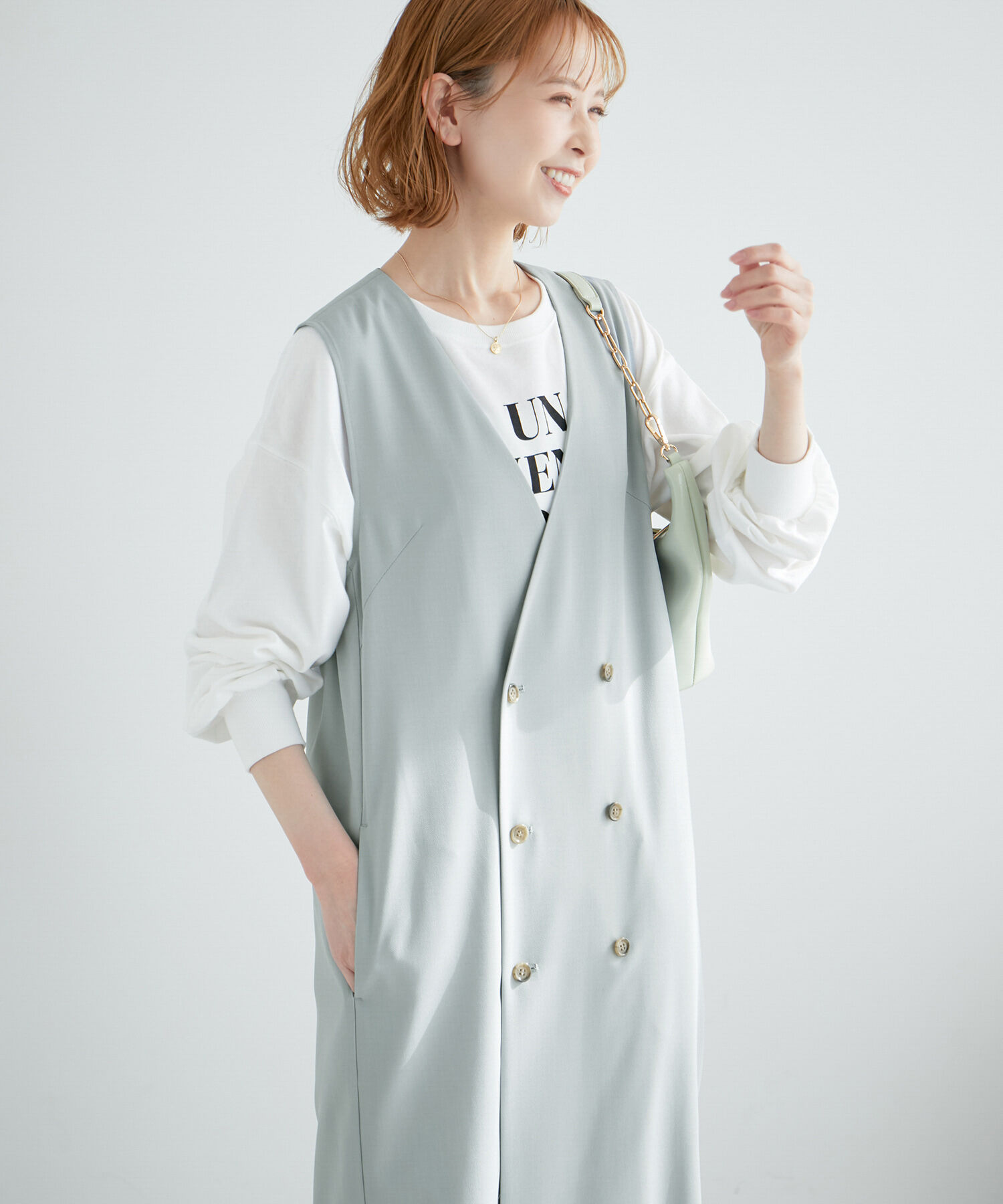 Rope&rsquo;Picnic「ジレジャンパースカート/UVカット・接触冷感・リンクコーデ」|ジャンパースカート|