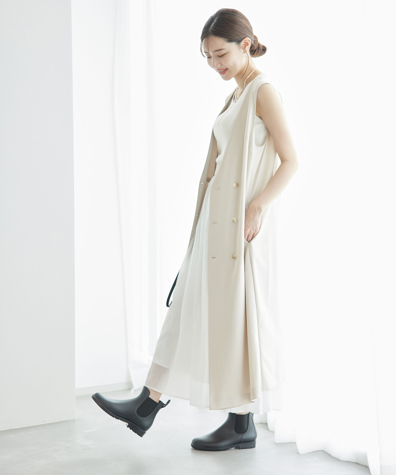 Rope&rsquo;Picnic「ジレジャンパースカート/UVカット・接触冷感・リンクコーデ」|ジャンパースカート|