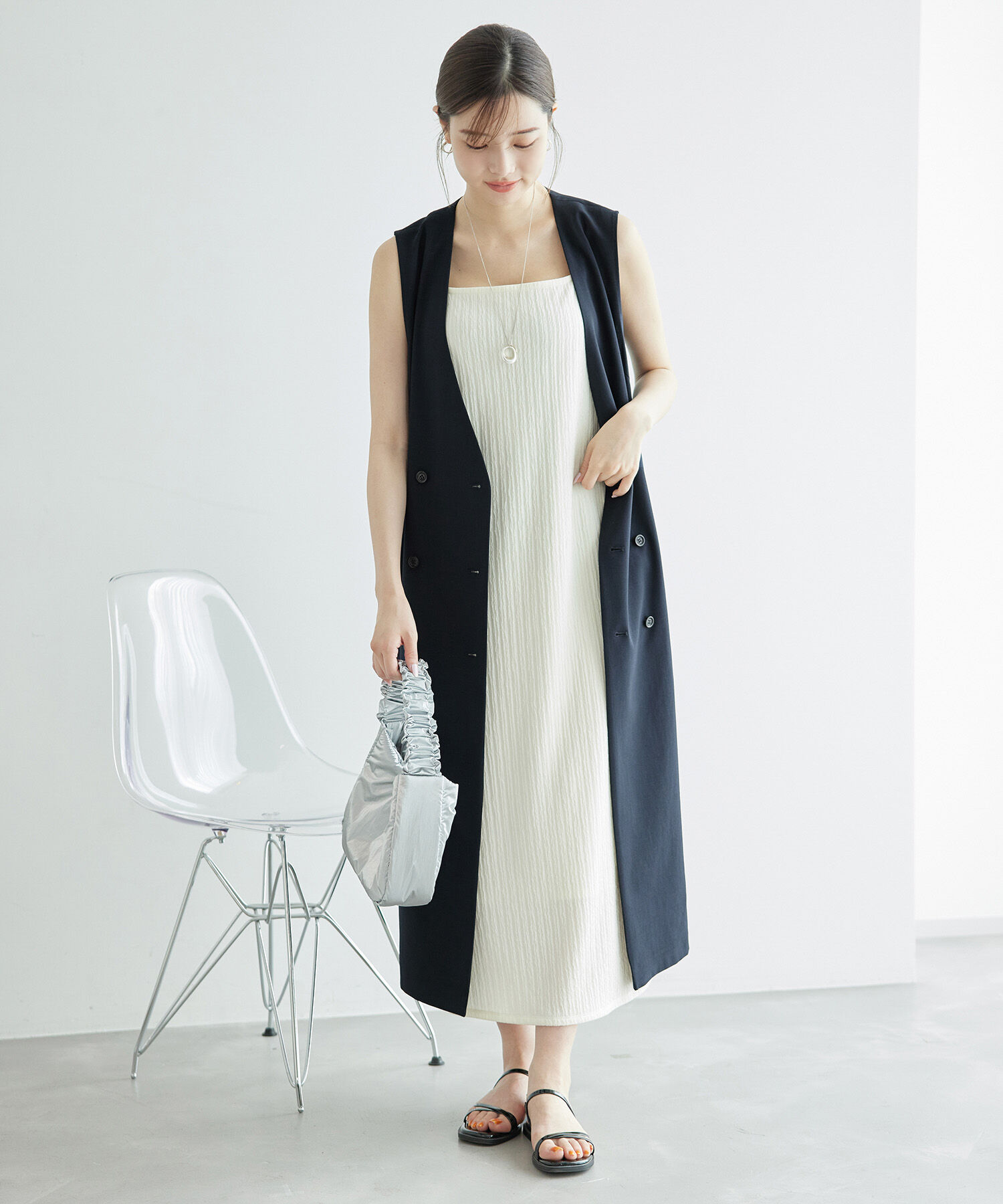 Rope&rsquo;Picnic「ジレジャンパースカート/UVカット・接触冷感・リンクコーデ」|ジャンパースカート|