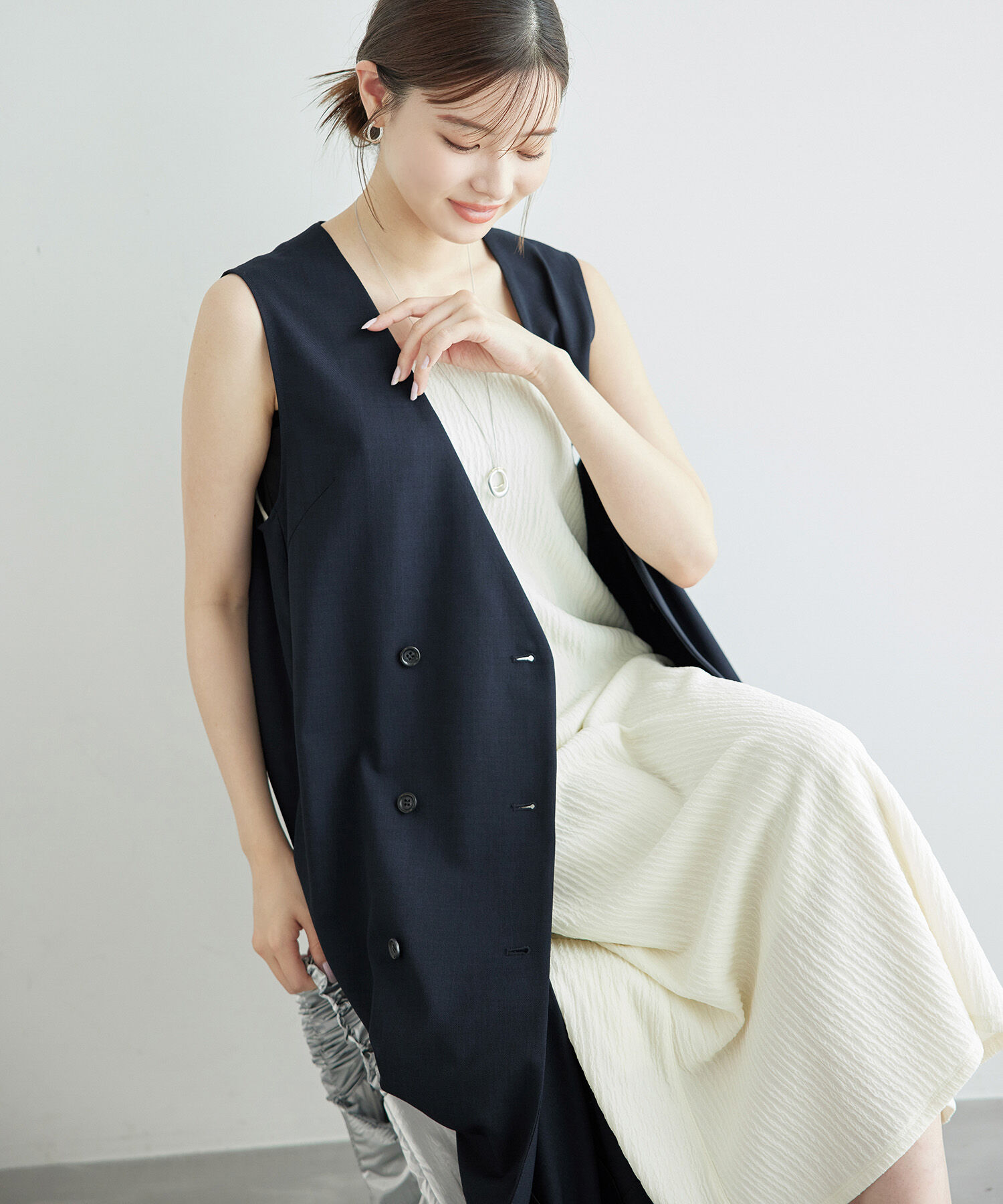 Rope&rsquo;Picnic「ジレジャンパースカート/UVカット・接触冷感・リンクコーデ」|ジャンパースカート|