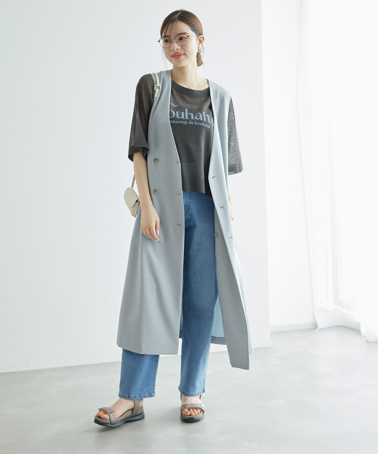 Rope&rsquo;Picnic「ジレジャンパースカート/UVカット・接触冷感・リンクコーデ」|ジャンパースカート|