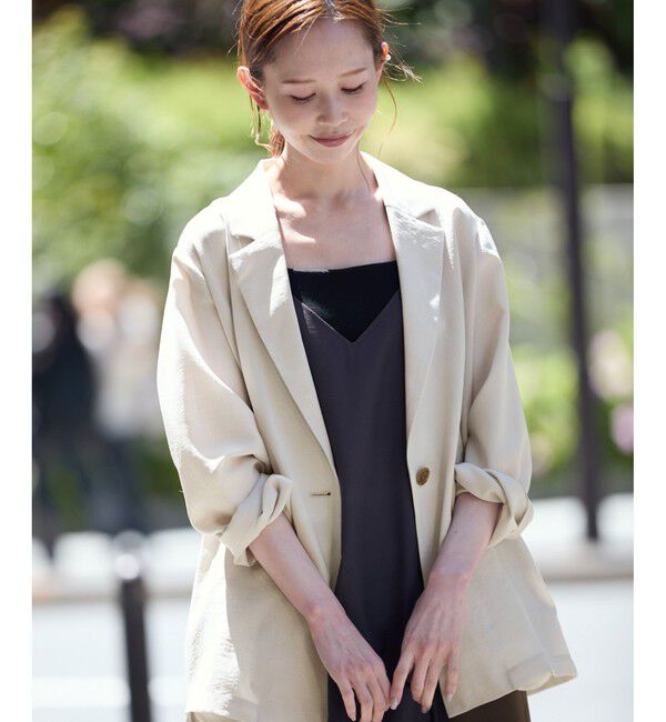 Rope&rsquo;Picnic「【接触冷感・吸水速乾・防シワ】エフォートレスリラックスジャケット/通勤・セットアップ対応」|テーラードジャケット|