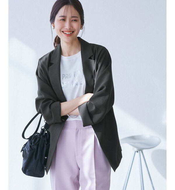 Rope&rsquo;Picnic「【接触冷感・吸水速乾・防シワ】エフォートレスリラックスジャケット/通勤・セットアップ対応」|テーラードジャケット|