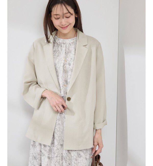 Rope&rsquo;Picnic「【接触冷感・吸水速乾・防シワ】エフォートレスリラックスジャケット/通勤・セットアップ対応」|テーラードジャケット|