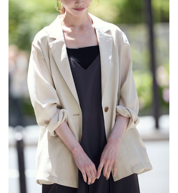 Rope&rsquo;Picnic「【接触冷感・吸水速乾・防シワ】エフォートレスリラックスジャケット/通勤・セットアップ対応」|テーラードジャケット|