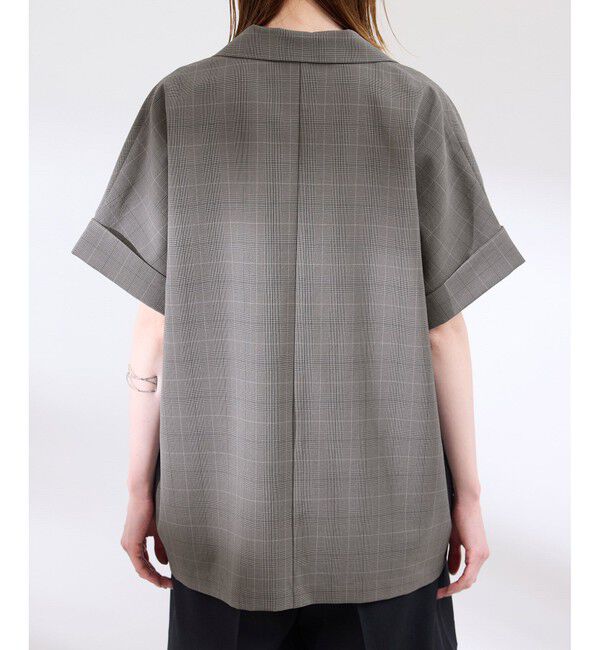 Rope&rsquo;Picnic「【接触冷感・UVカット・速乾】【リネンライク・シリーズ】シアーハーフスリーブジャケット/セットアップ」|テーラードジャケット|