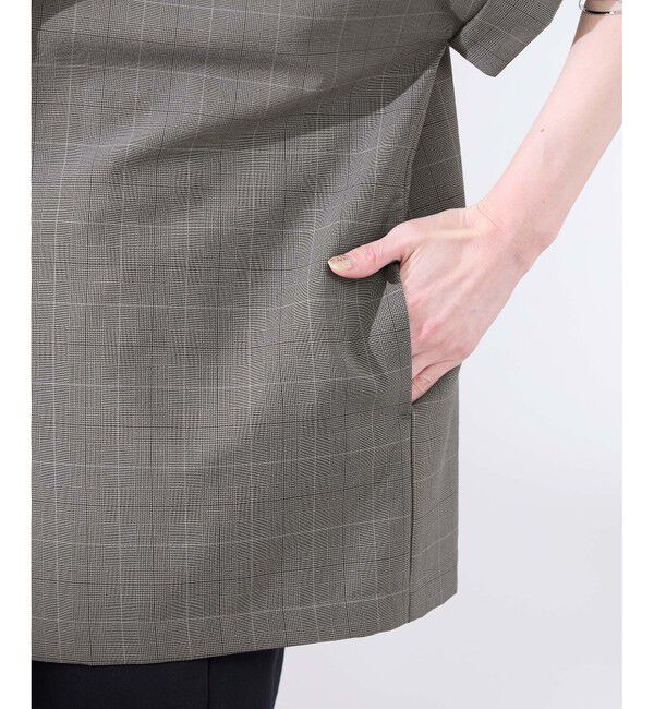 Rope&rsquo;Picnic「【接触冷感・UVカット・速乾】【リネンライク・シリーズ】シアーハーフスリーブジャケット/セットアップ」|テーラードジャケット|