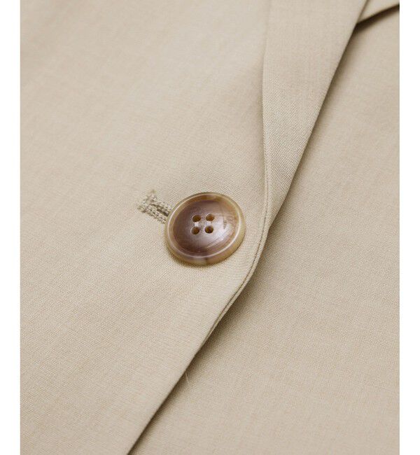 Rope&rsquo;Picnic「【接触冷感・UVカット・速乾】【リネンライク・シリーズ】シアーハーフスリーブジャケット/セットアップ」|テーラードジャケット|