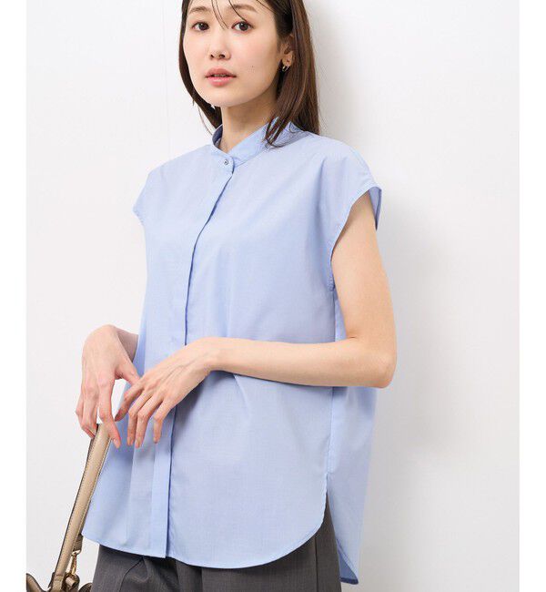 Rope&rsquo;Picnic「【防シワ】リボンフレンチスリーブシャツ」|シャツ・ブラウス|